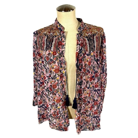 GIMMICKS by BKE Embroidered Floral Kimono Size XS - Picture 2 of 9